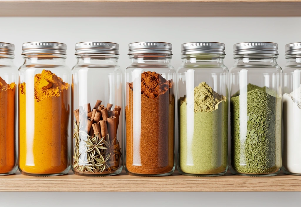 Koleksi bubuk herbal